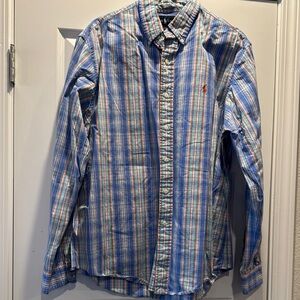 Ralph Lauren Men's Blue Striped Shirt